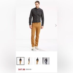 Levi's 513 Straight Khaki Jeans